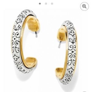 Venezia Brighton hoop earrings. Silver/gold